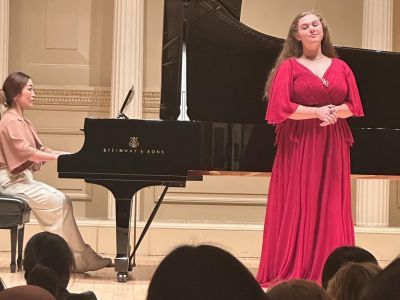 Olivia on stage at Carnegie Hall